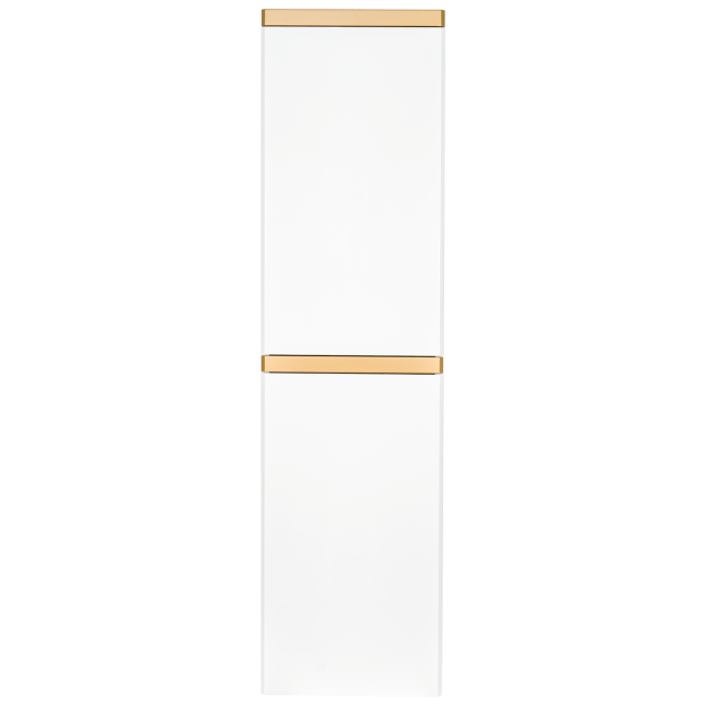 Słupek łazienkowy wiszący 40x150 cm Aquameb Andora biały połysk złoty mat