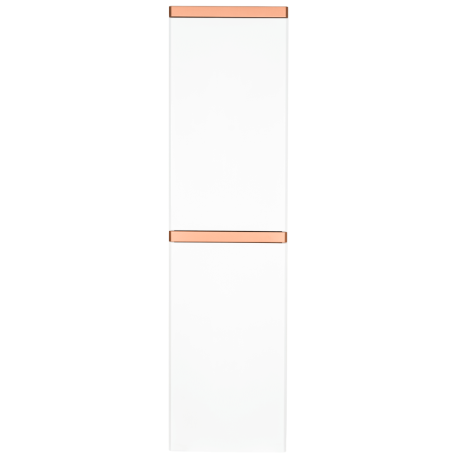 Słupek łazienkowy wiszący 40x150 cm Aquameb Andora biały połysk miedziany mat