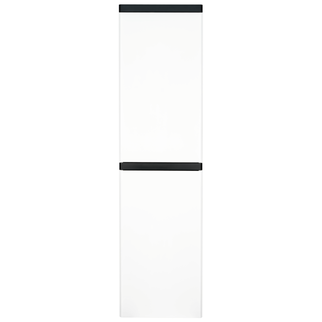 Słupek łazienkowy wiszący 40x150 cm Aquameb Andora biały połysk czarny mat