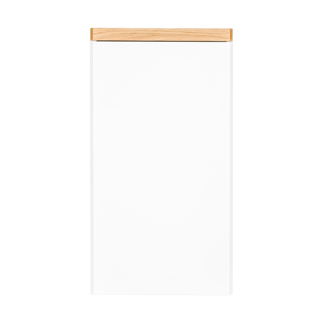 Szafka łazienkowa wisząca 40x75 cm Aquameb Andora biały połysk drewno dębowe