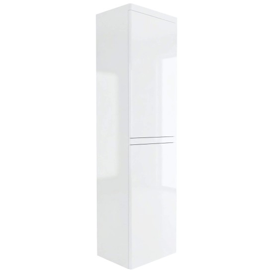 Słupek łazienkowy wiszący 40x150 cm Aquameb Andora biały połysk widok z boku