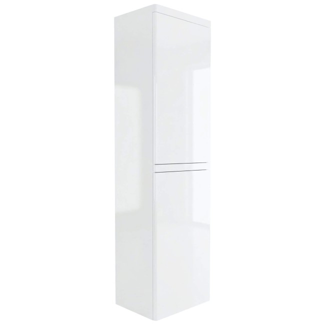 Słupek łazienkowy wiszący 40x150 cm Aquameb Andora biały połysk widok z boku